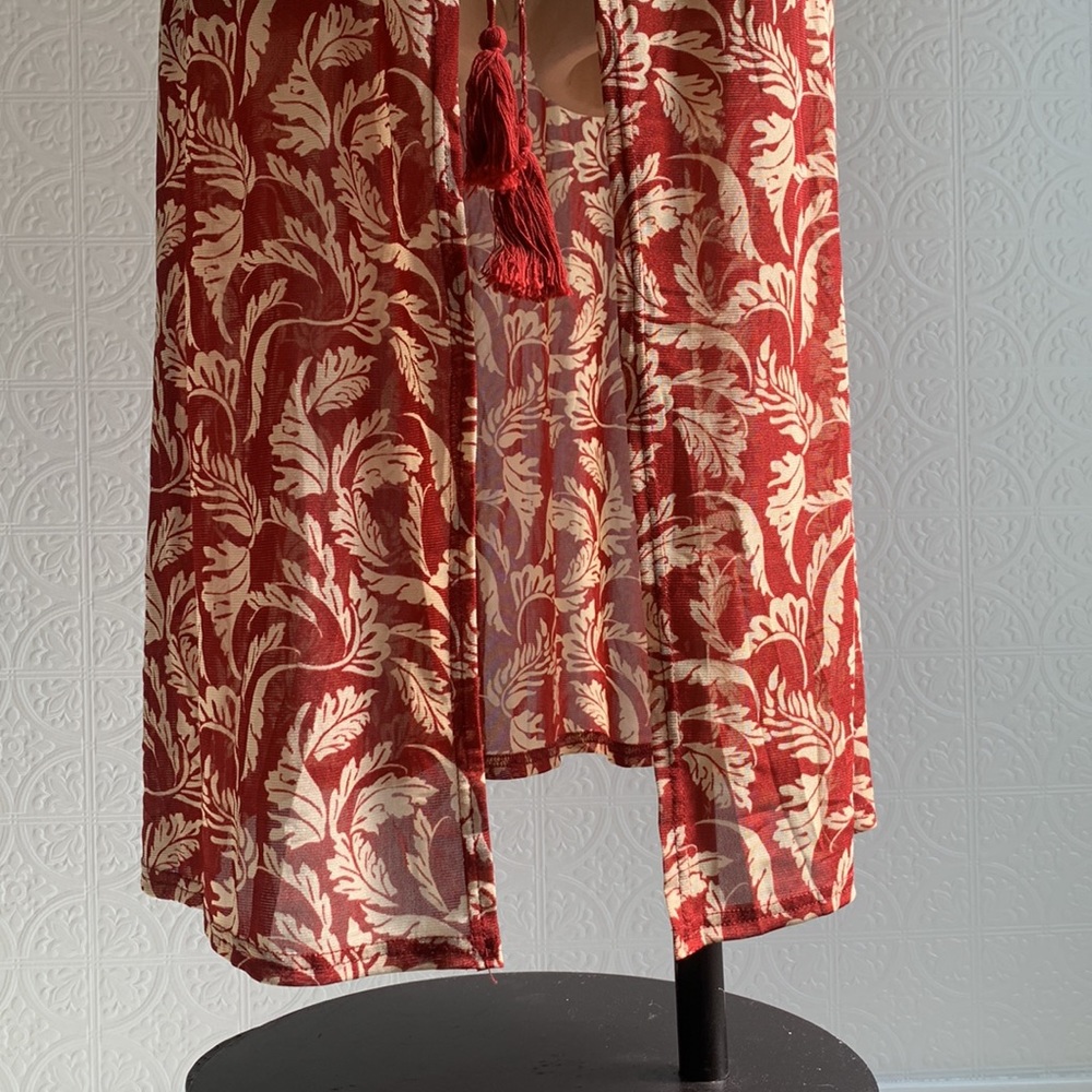 Rust & Cream Robe/Cover Up - Picture 3 of 5